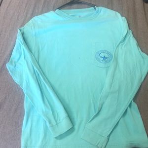 long sleeve t shirt blue/green